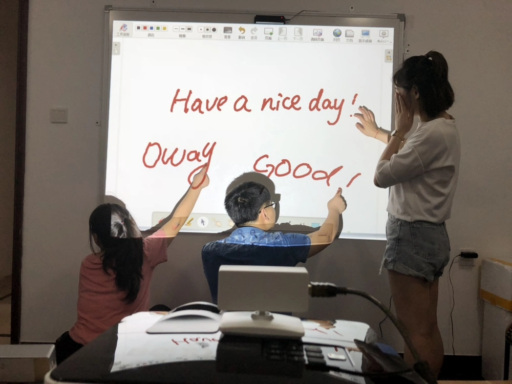 Finger Touch Portable Interactive Board with Auto Calibration for Floor Laser Touch Interactive